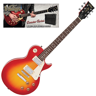Pack de guitarra Eléctrica Coaster V10 en color Cherry Sunburst  Vintage
