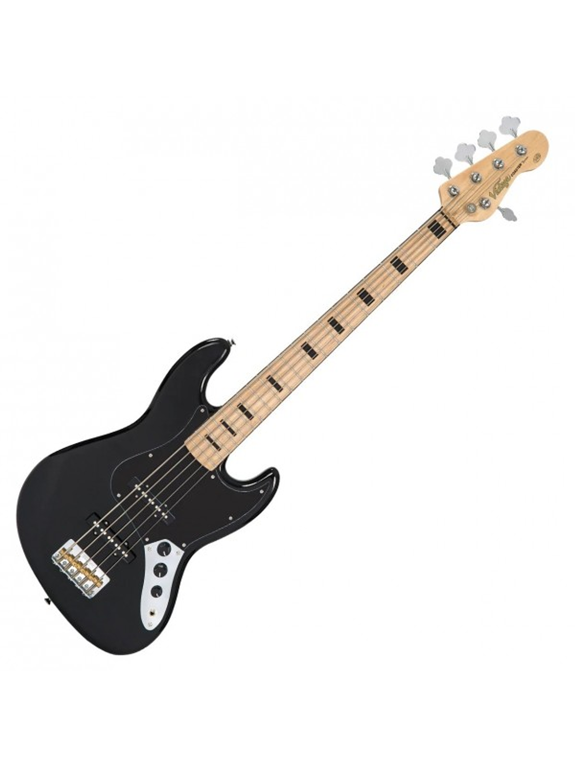 Bajo Electrico Vintage V49 Coaster 5 Cuerdas - Gloss Black - Vintage 1