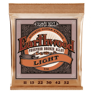 P02148 Set Cuerdas Light G. Acustica Earthwood Fosforo Bronce 11-52 Ernie Ball