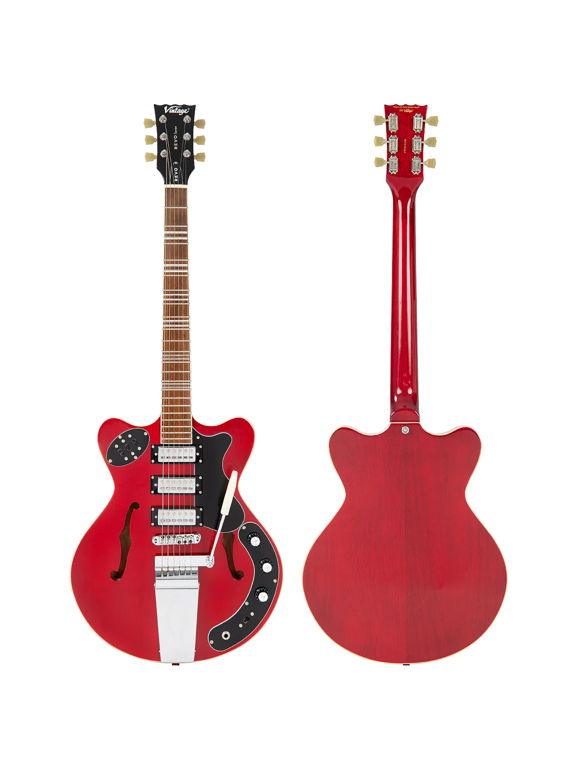 Guitarra SemiHollow REVO Cherry Red Vintage 4