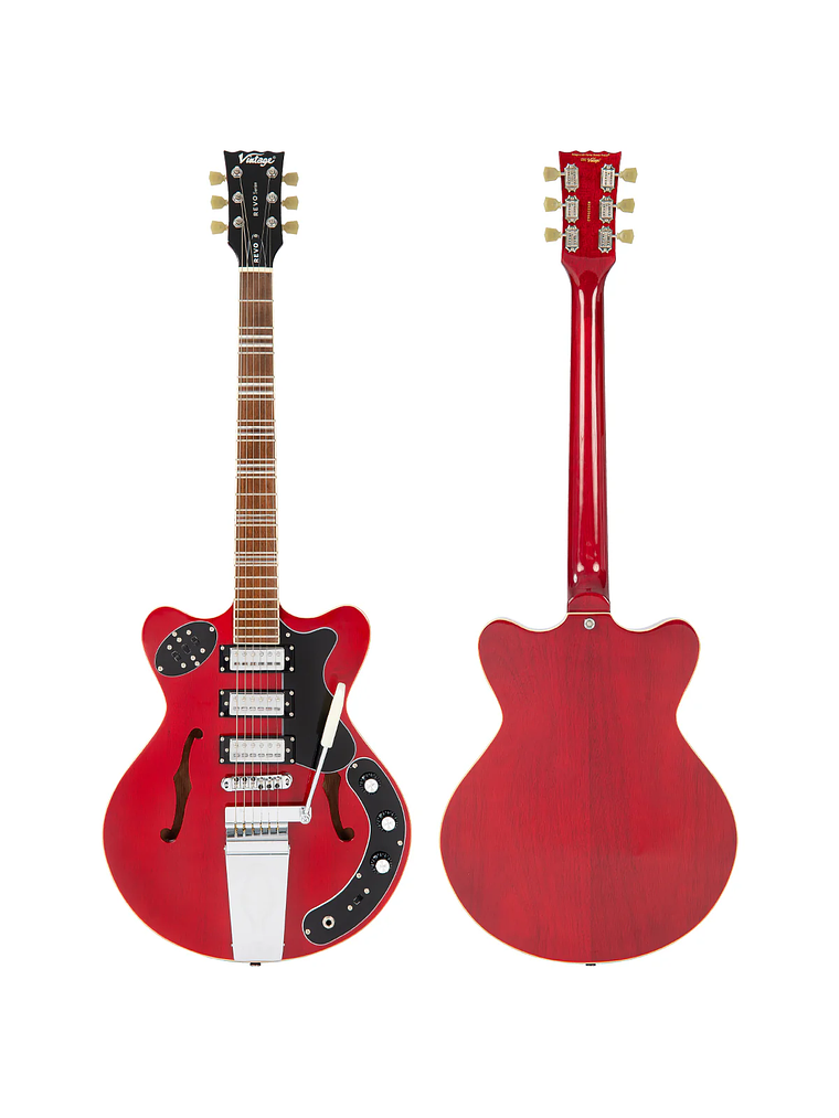 Guitarra SemiHollow REVO Cherry Red Vintage 4