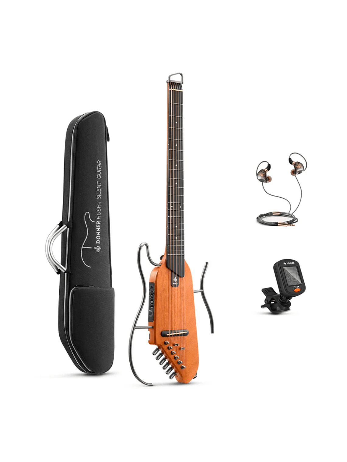 Guitarra Electroacústica de viaje Donner HUSH-I Mahogany  2