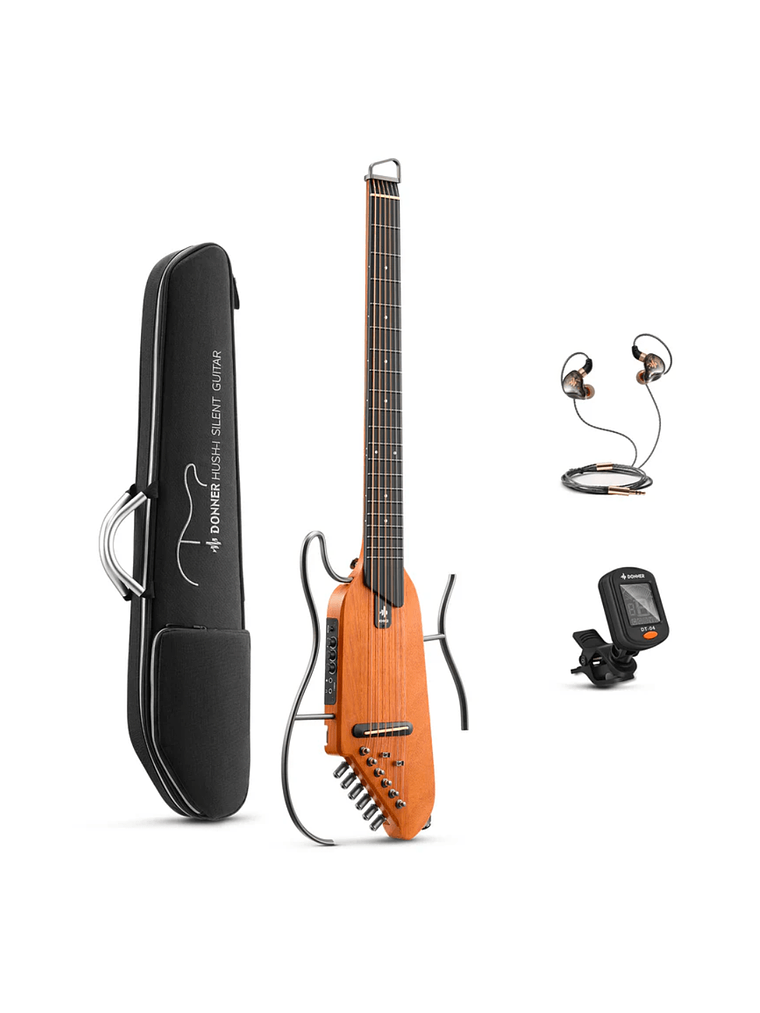 Guitarra Electroacústica de viaje Donner HUSH-I Mahogany  2