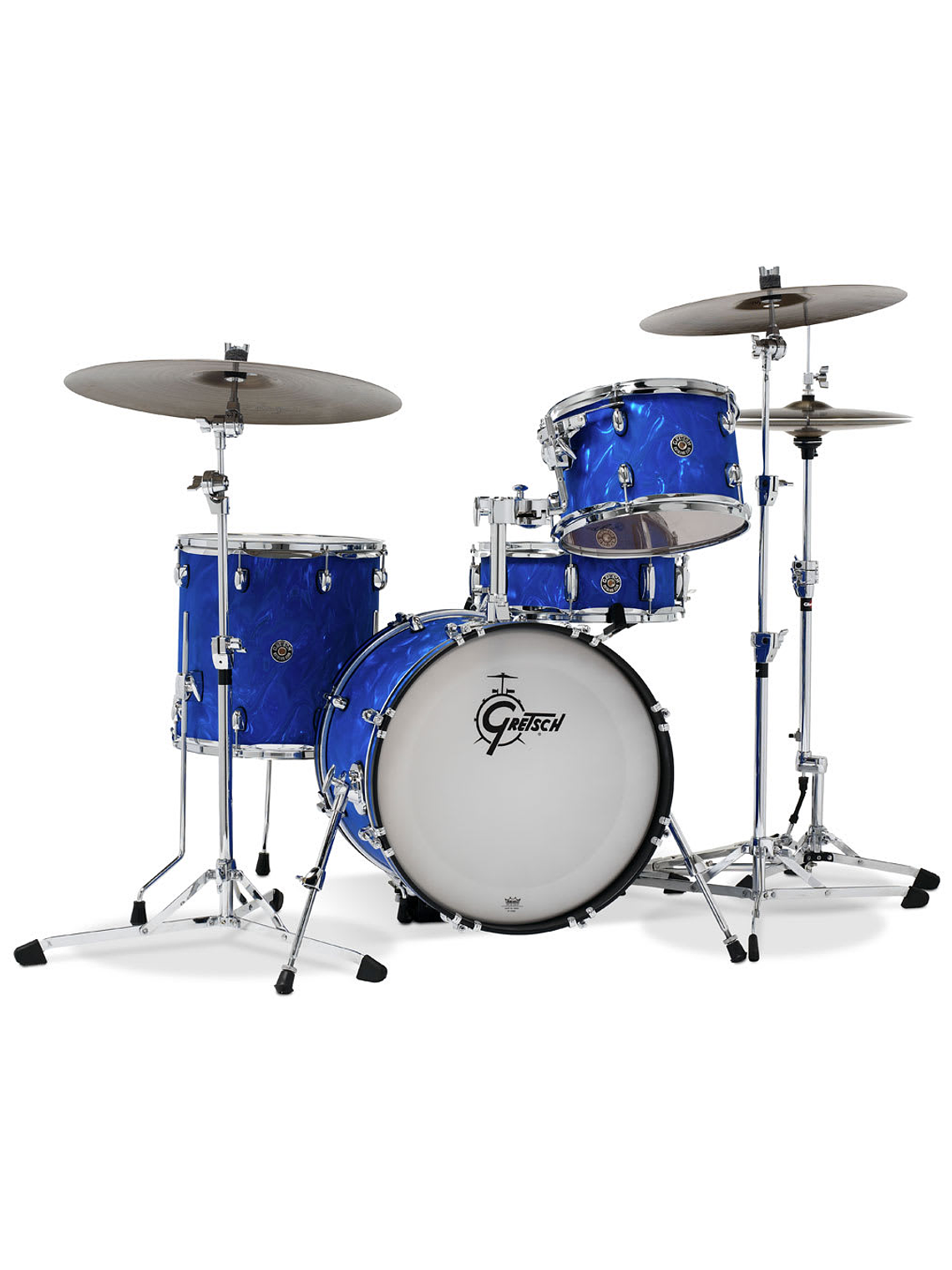 GRETSCH CATALINA CLUB JAZZ 12,14,18 + 14 X 6 BLUE SATIN FLAME 1
