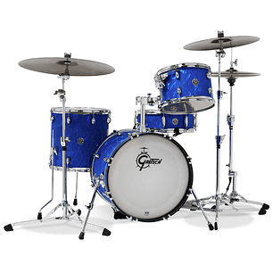 GRETSCH CATALINA CLUB JAZZ 12,14,18 + 14 X 6 BLUE SATIN FLAME