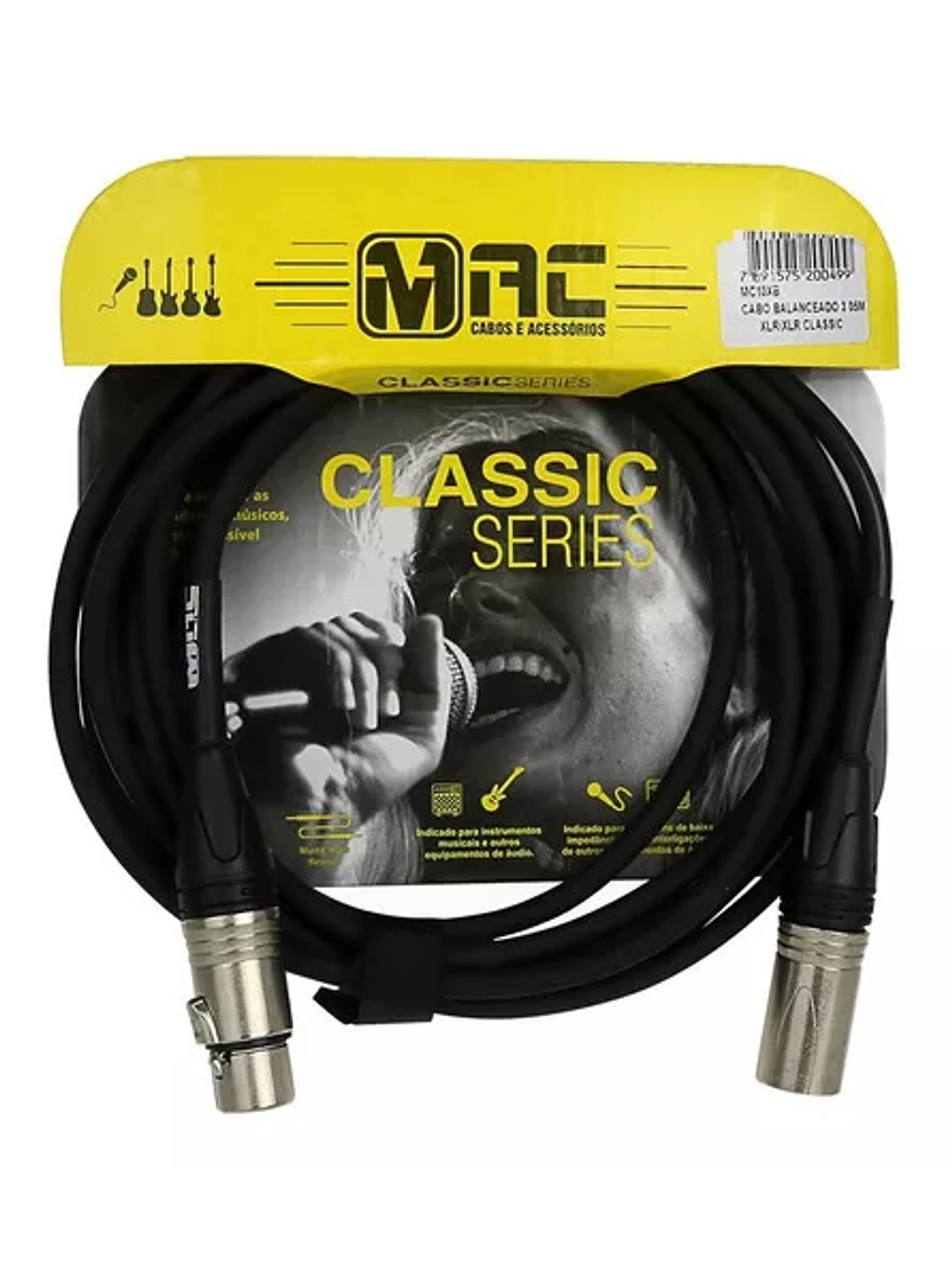  MAC-MC10XB  Cable De Microfono Classic Series 3.05 mt MAC 1