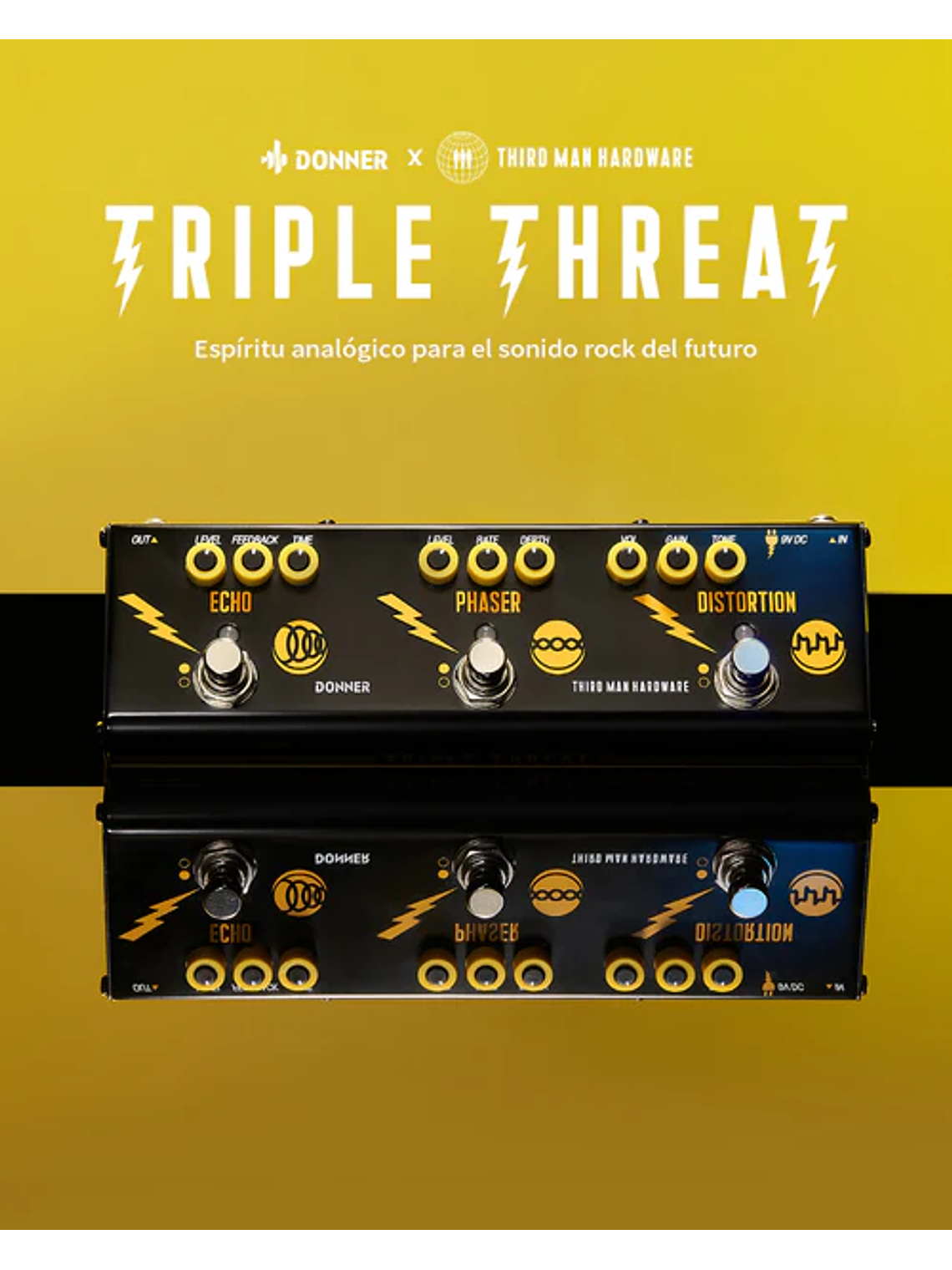 Pedal de efectos para guitarra Triple Threat Donner 8