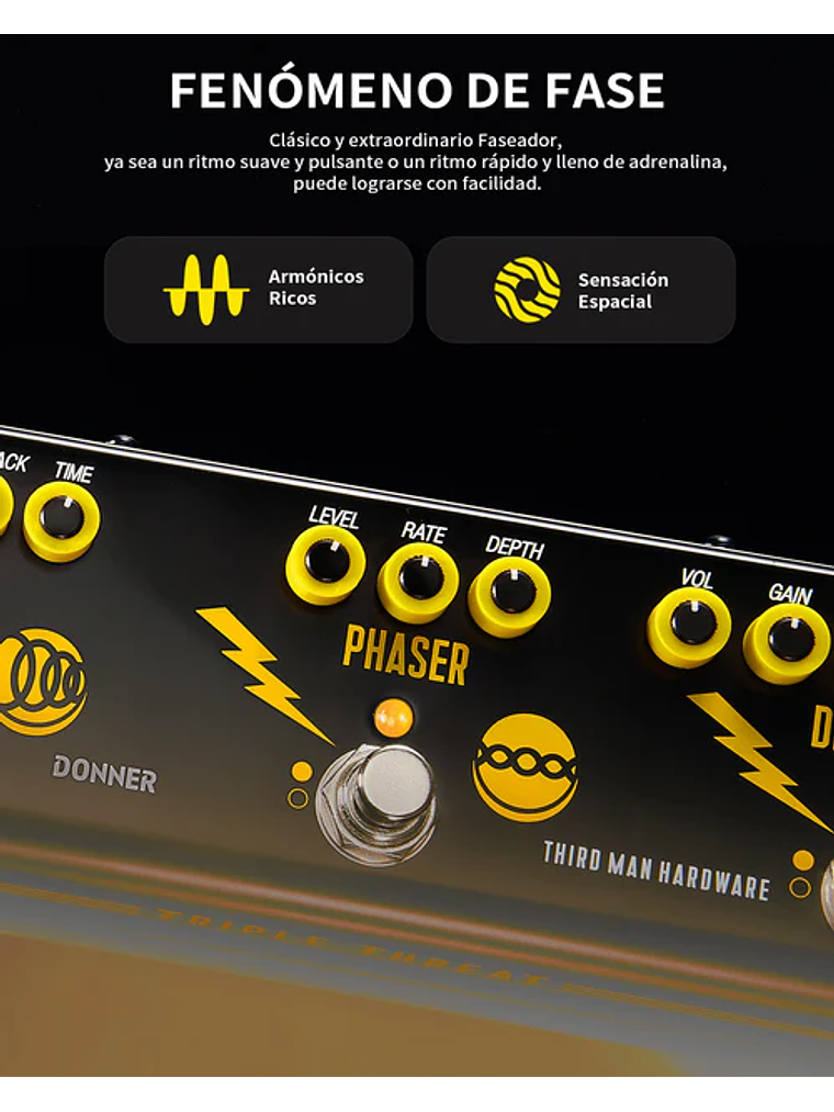 Pedal de efectos para guitarra Triple Threat Donner 6