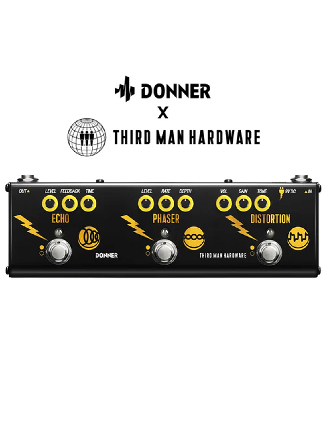 Pedal de efectos para guitarra Triple Threat Donner 4