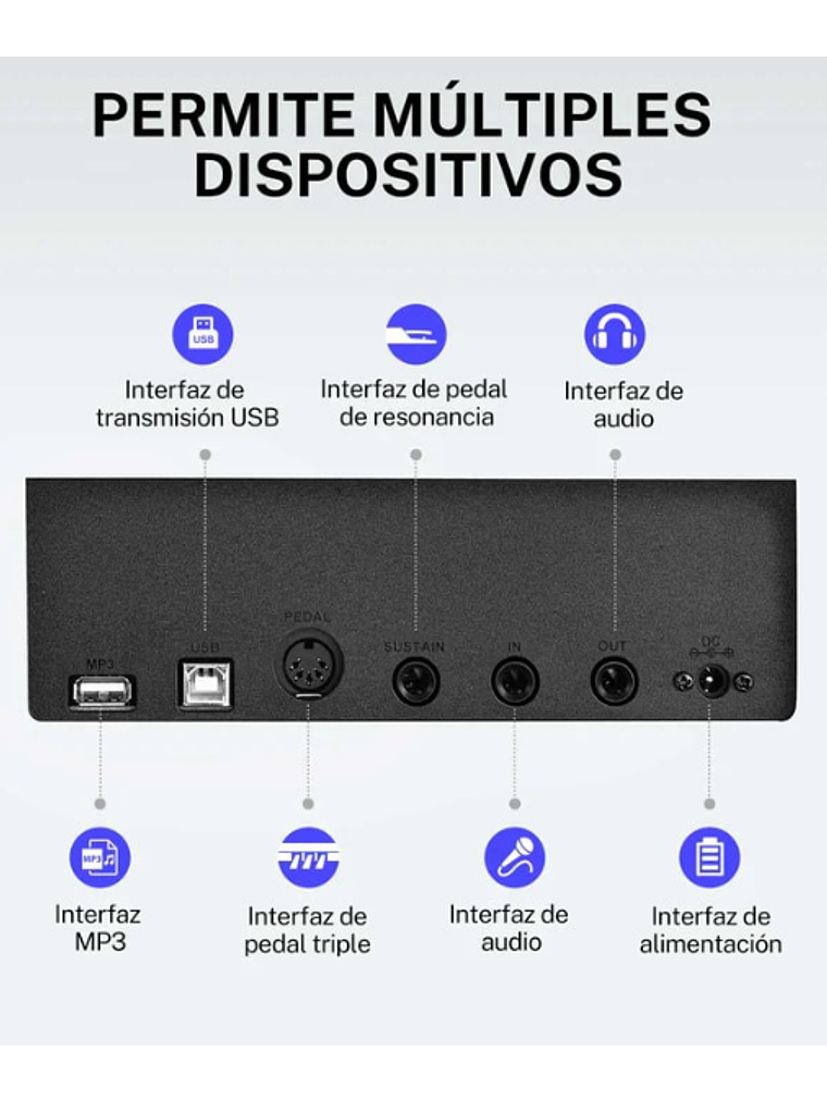 Piano Digital Donner DEP20Negro 88 Teclas Con Mueble 3