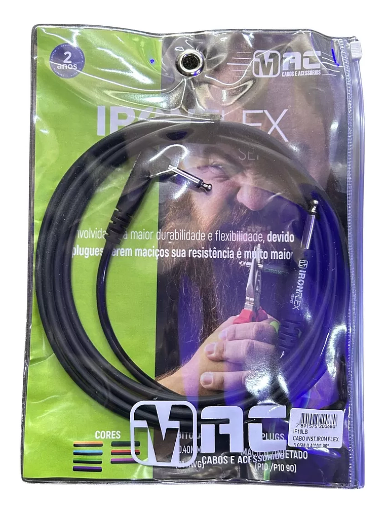 IF10LB Cable Instrumentos Iron Flex 3 mt MAC 2