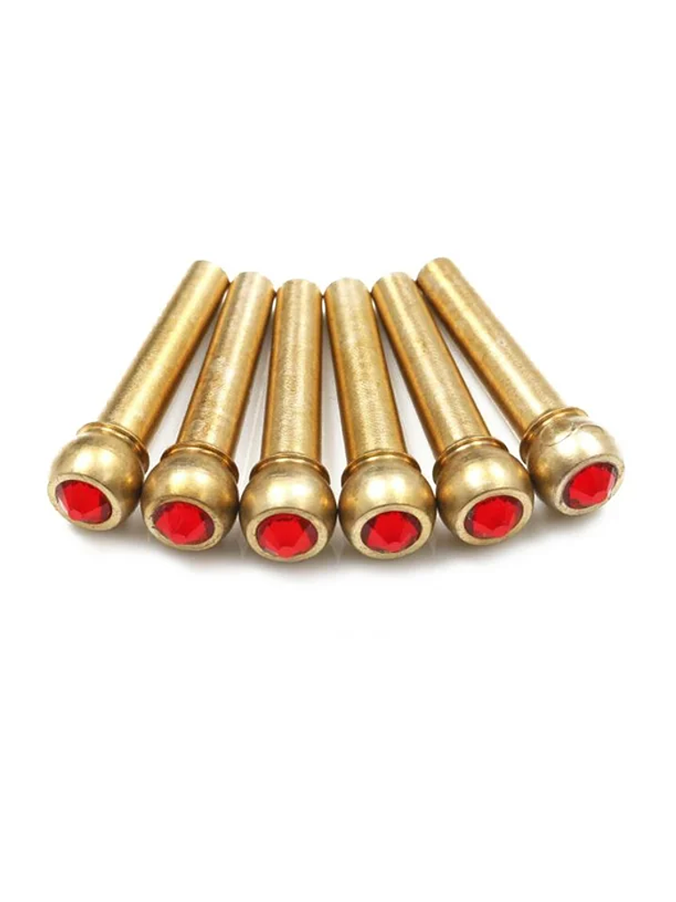 Pins Metálicos de guitarra clásica  Rojo 1