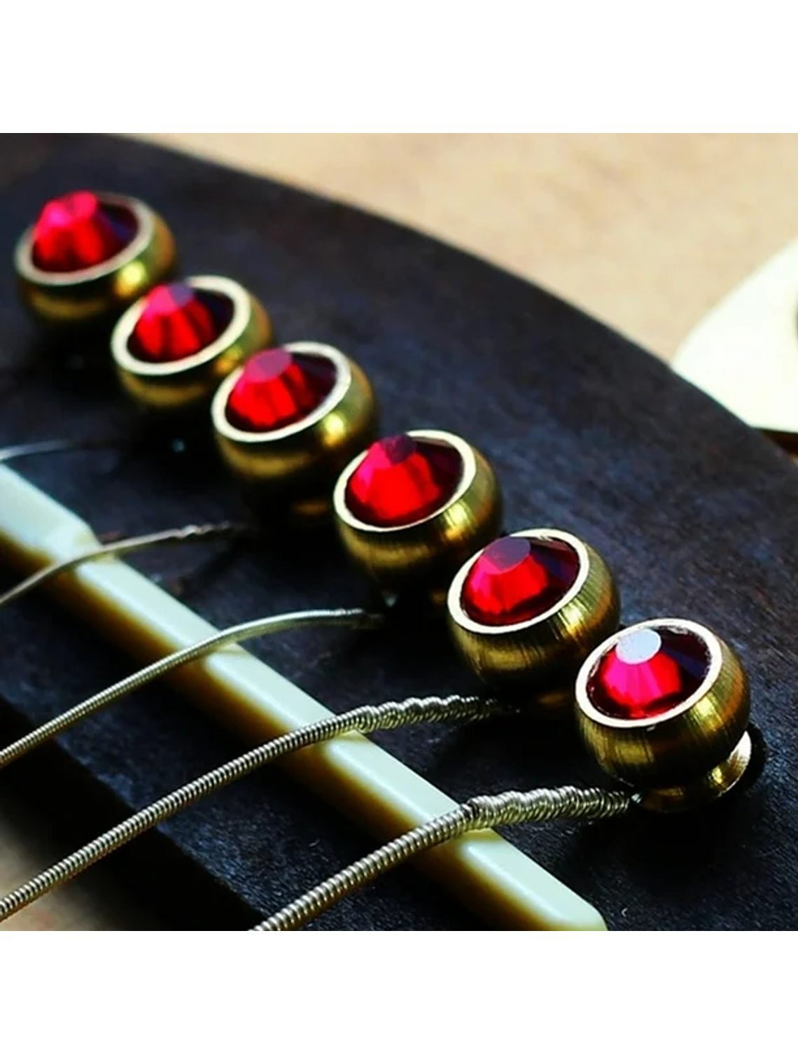 Pins Metálicos de guitarra clásica  Rojo 2