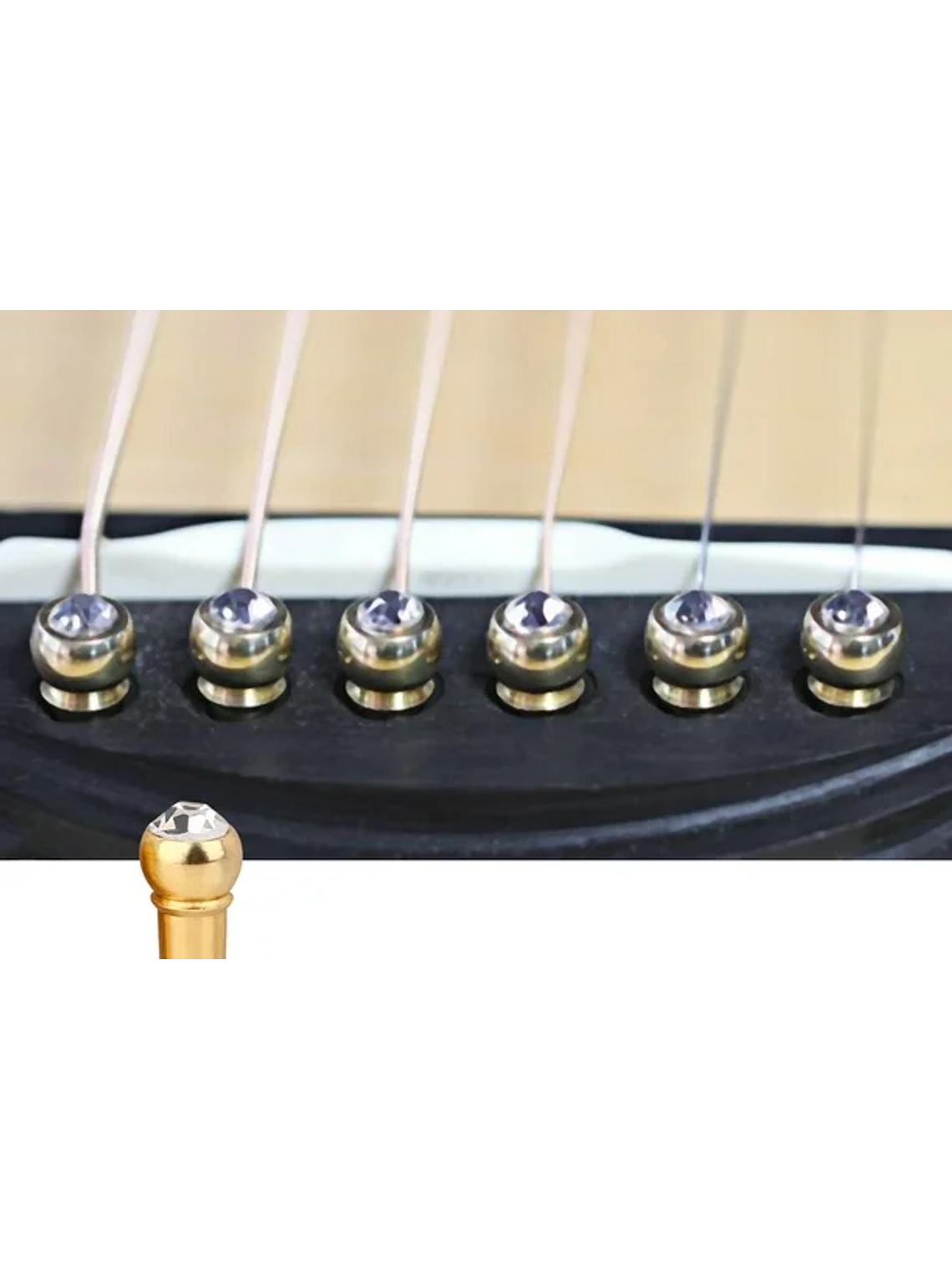 Pins Metálicos de guitarra clásica  Transparente 2