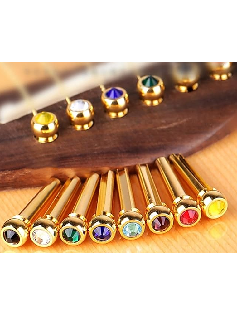 Pins Metálicos de guitarra clásica  Azul 2