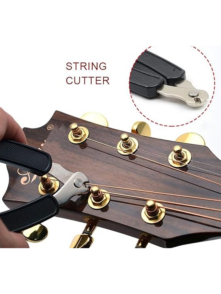 Cortador de cuerdas de guitarra multifunción 4
