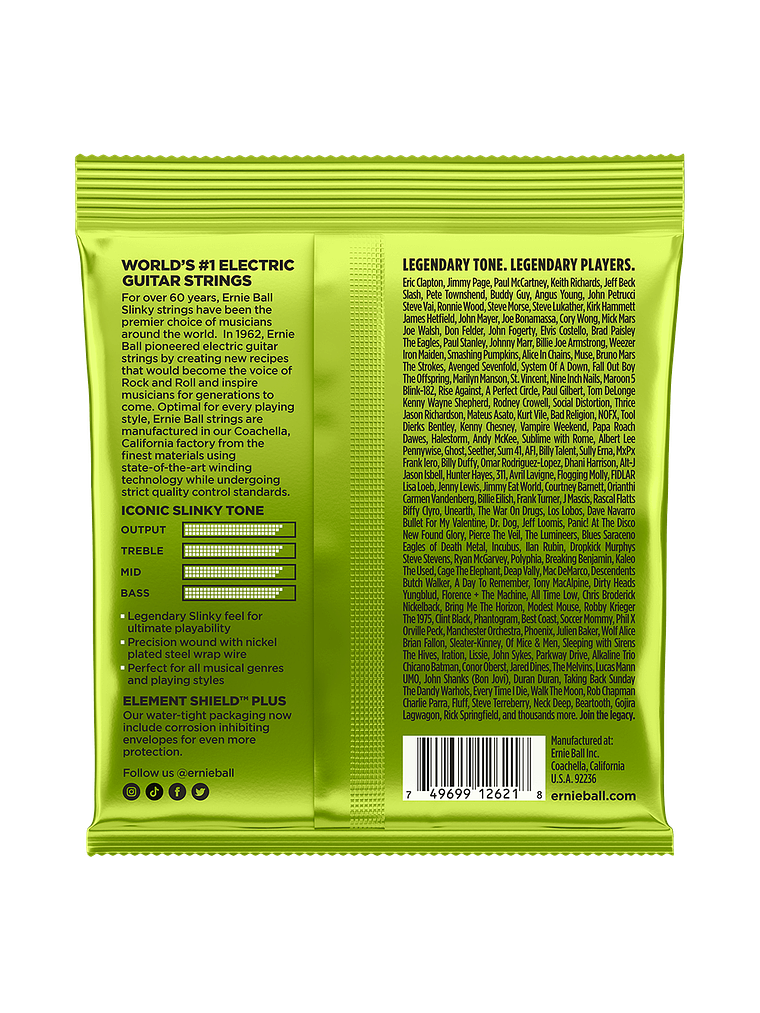 P02621 Set 7 Cuerdas Regular Slinky G. Eléctrica 10-56 Ernie Ball 2