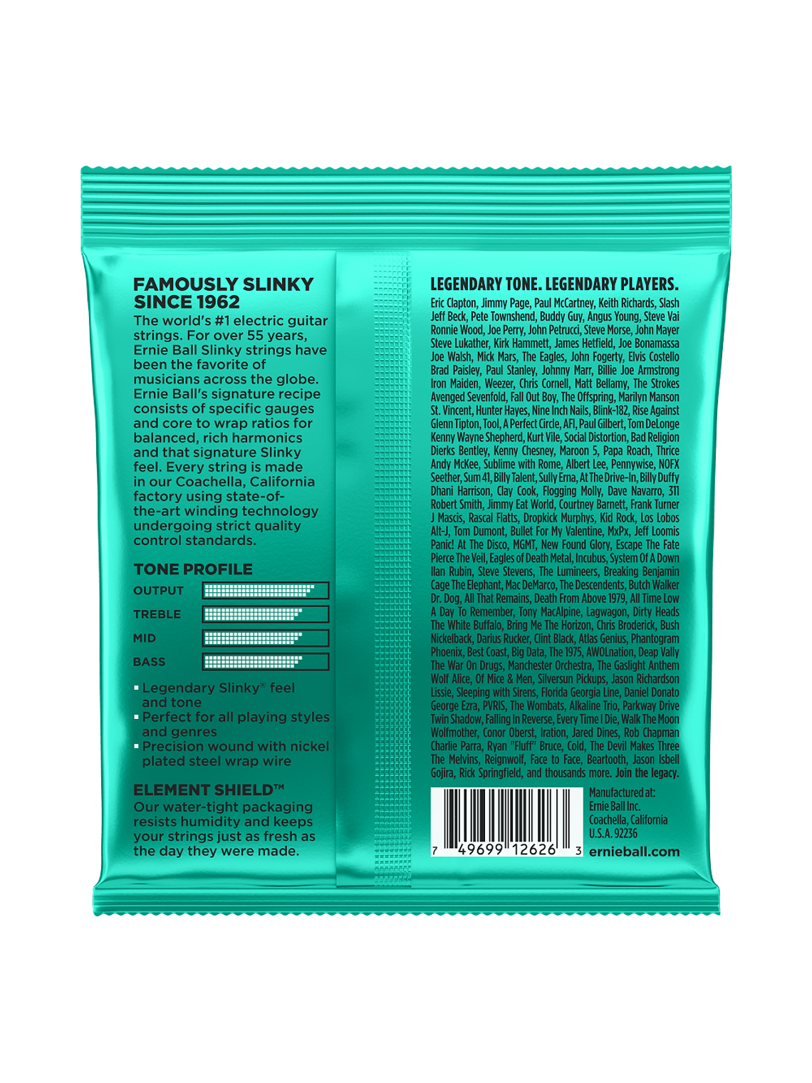  P02626 Set 6 Cuerdas Not Even Slinky G. Eléctrica 12-56 Ernie Ball 2