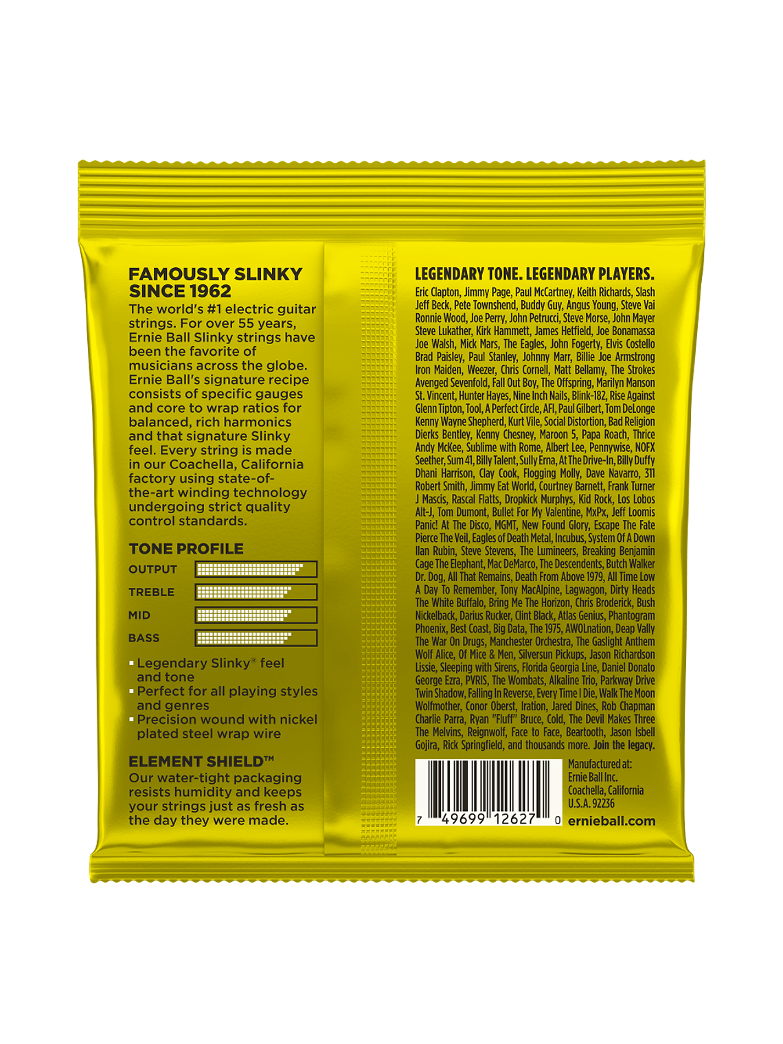 P02627 Set 6 Cuerdas Beefy Slinky G. Electrica 11-54 Ernie Ball 2