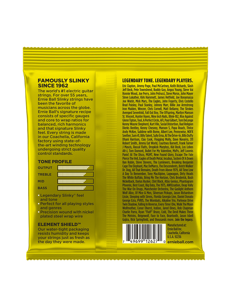 P02627 Set 6 Cuerdas Beefy Slinky G. Electrica 11-54 Ernie Ball 2