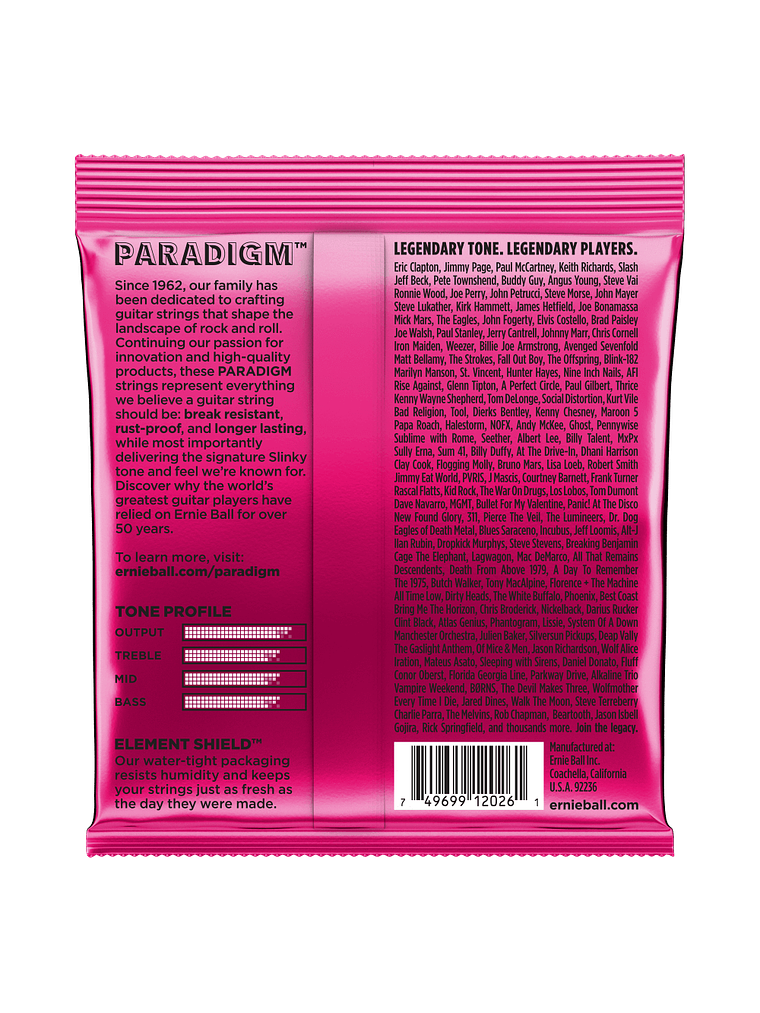 Cuerdas Paradigm Super Slinky 2023 Ernie Ball 2