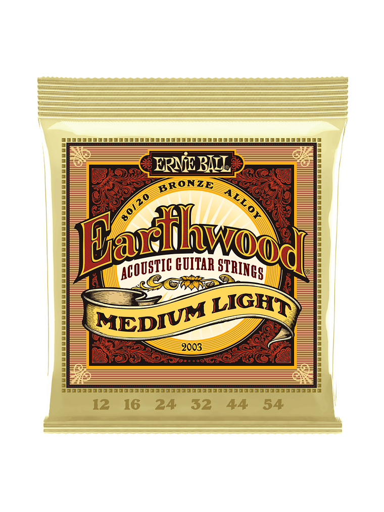 P02003 Set Cuerda Earthwood Medium Light G. Acústica 12-54 Ernie Ball 1