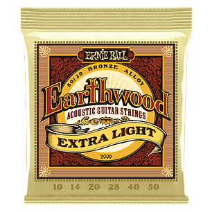 P02006 Set Cuerda Extra Light Earthwood G. Acústica 10-50 ERNIE BALL