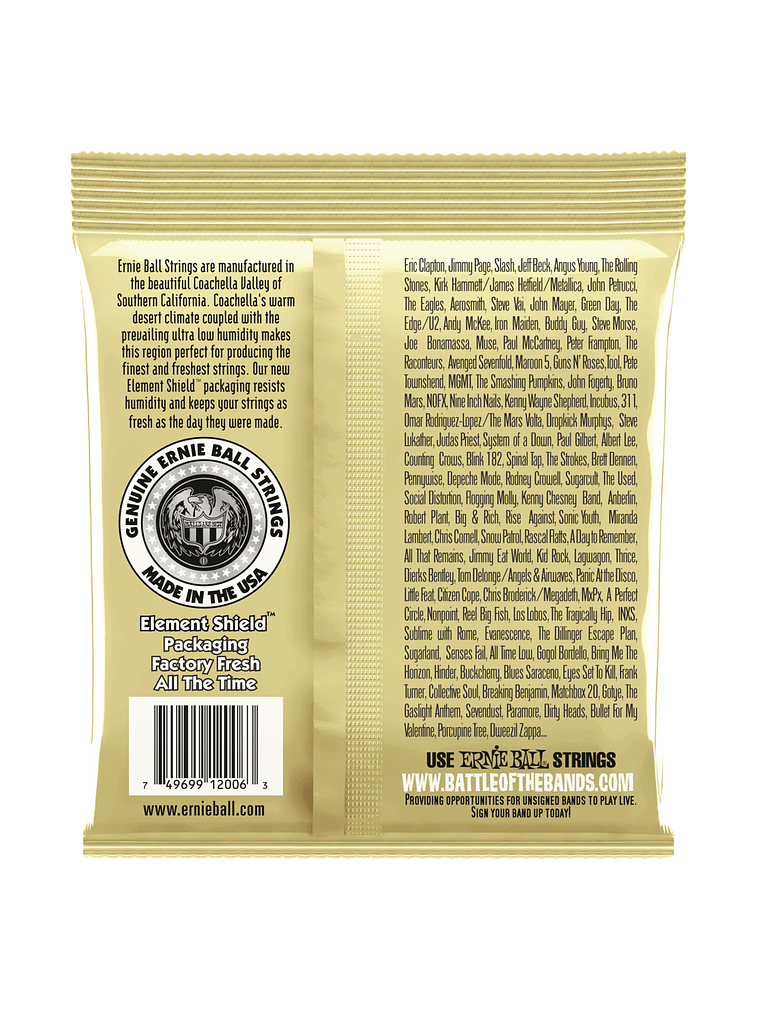 P02006 Set Cuerda Extra Light Earthwood G. Acústica 10-50 ERNIE BALL 2