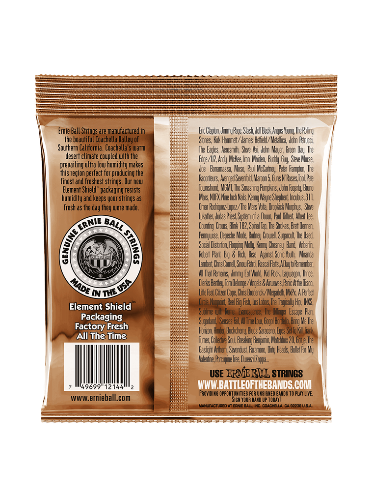 P02144 Set 6 Cuerdas G. Electroacústica Earthwood Fósforo Bronce Medium 13-56Ernie Ball 2