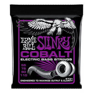 P02731 Cuerdas Para Bajo Eléctrico Ernie Ball Slinky Cobalt 55-110