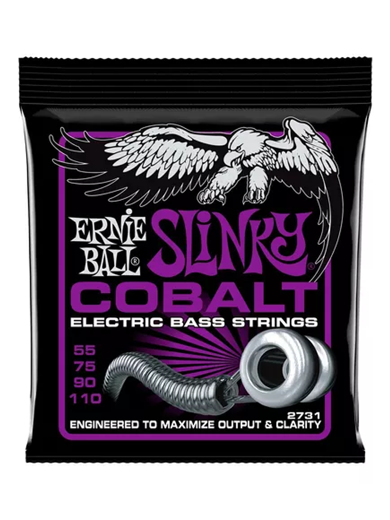 P02731 Cuerdas Para Bajo Eléctrico Ernie Ball Slinky Cobalt 55-110 1