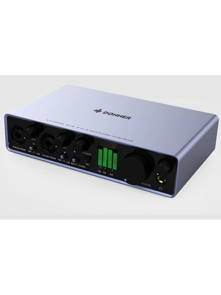 Livejack Interfaz De Audio Profesional 2 Canales USB Donner 2