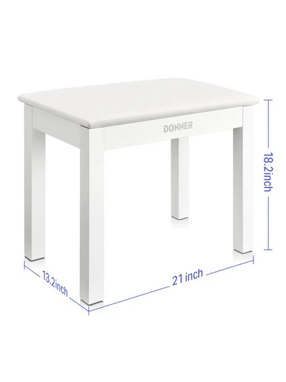 DKB10 Banqueta para Piano Blanco Donner 3
