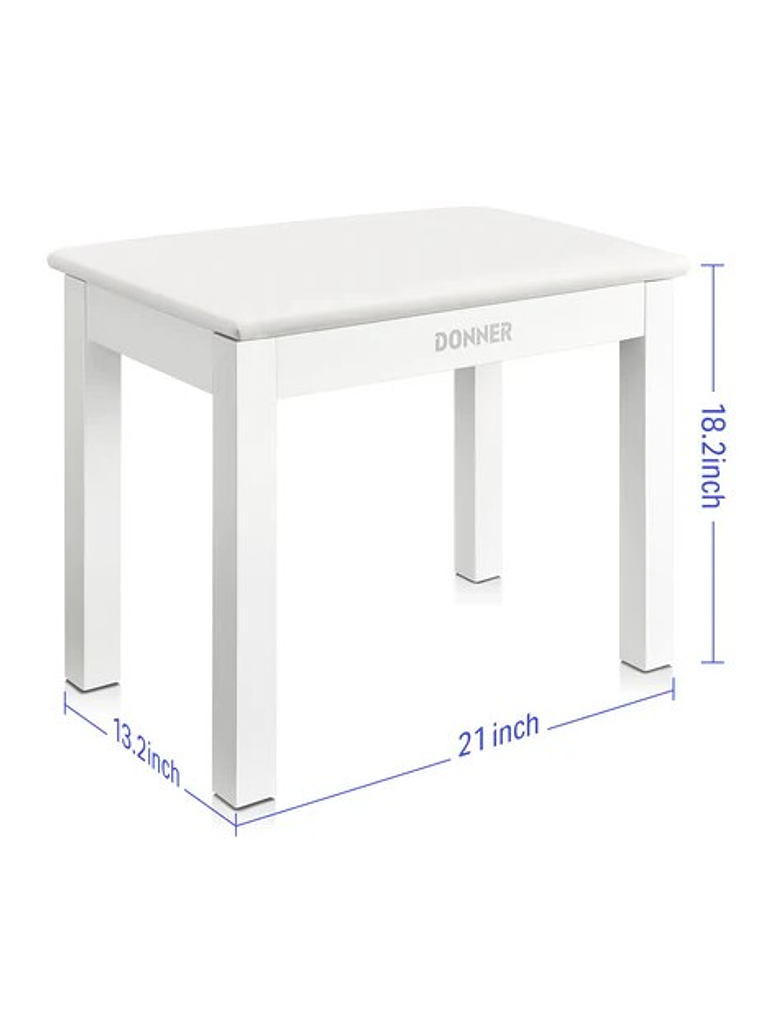 DKB10 Banqueta para Piano Blanco Donner 3