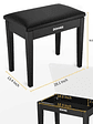  DKB10 Banqueta para Piano Color Negro Donner - Miniatura 5