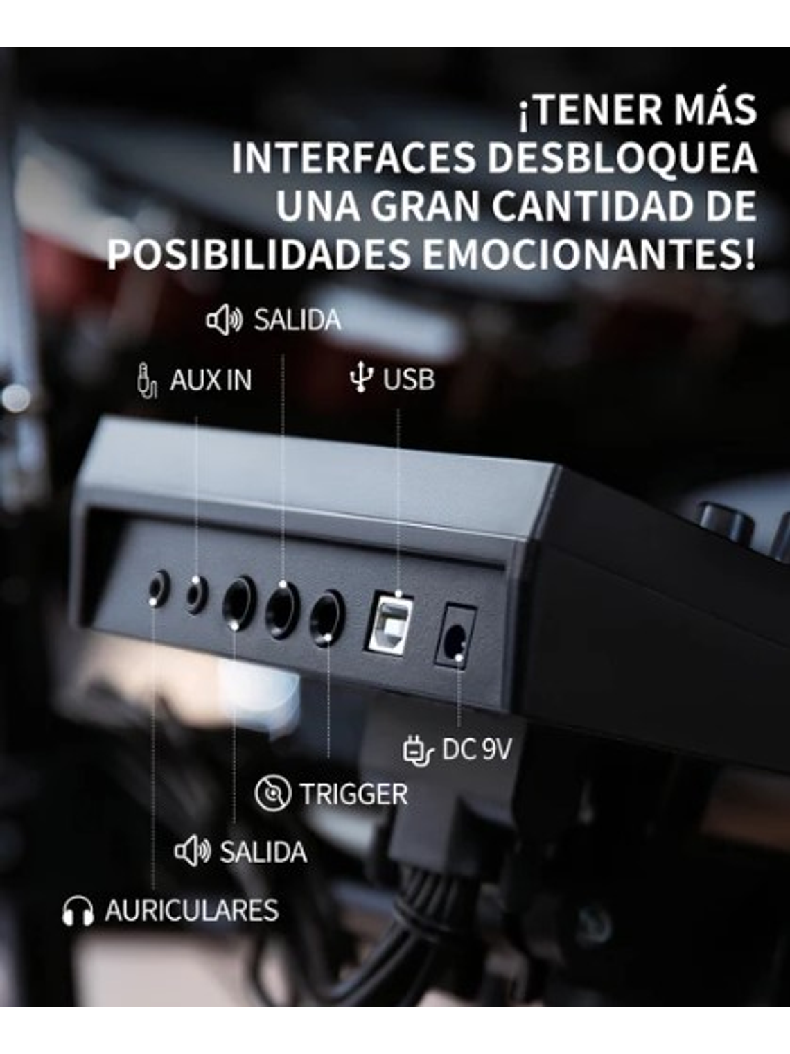 DED-200 Max Batería Electrónica Donner 5