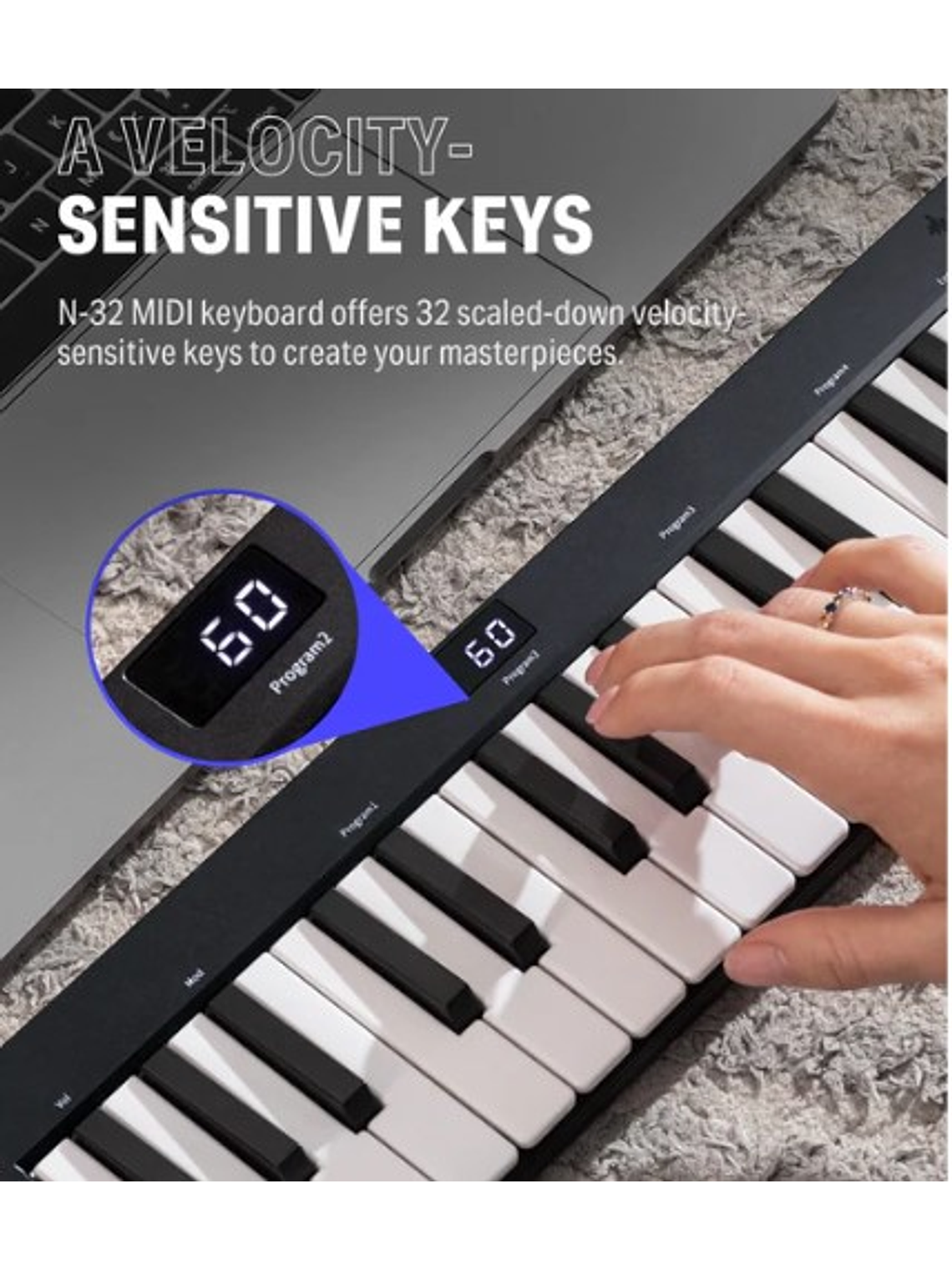 N32 Controlador Midi 32 Teclas Donner 3