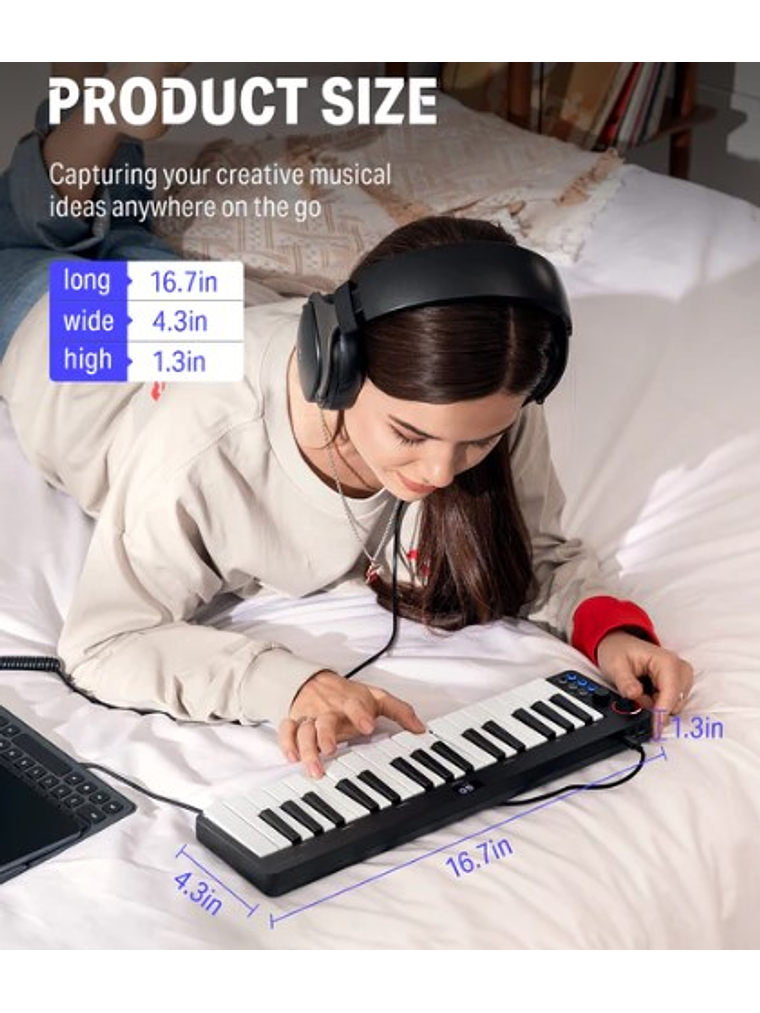 N32 Controlador Midi 32 Teclas Donner 4