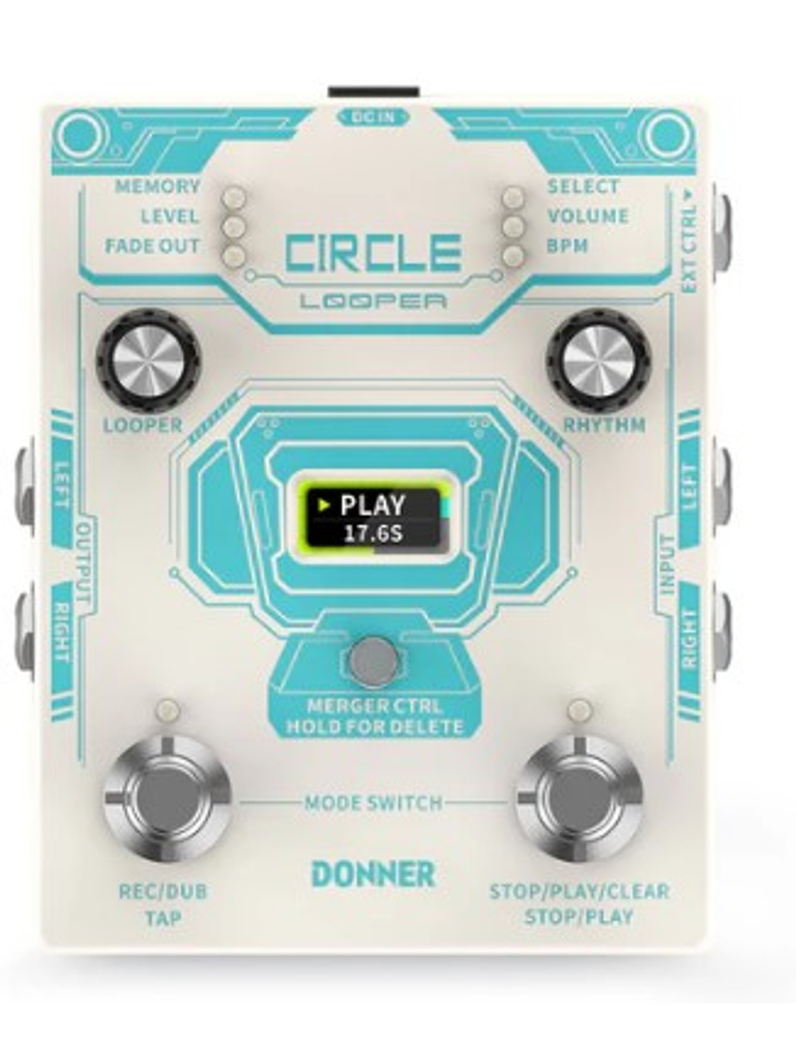 Circle Looper Pedal Looper y Caja de Ritmos DONNER 1