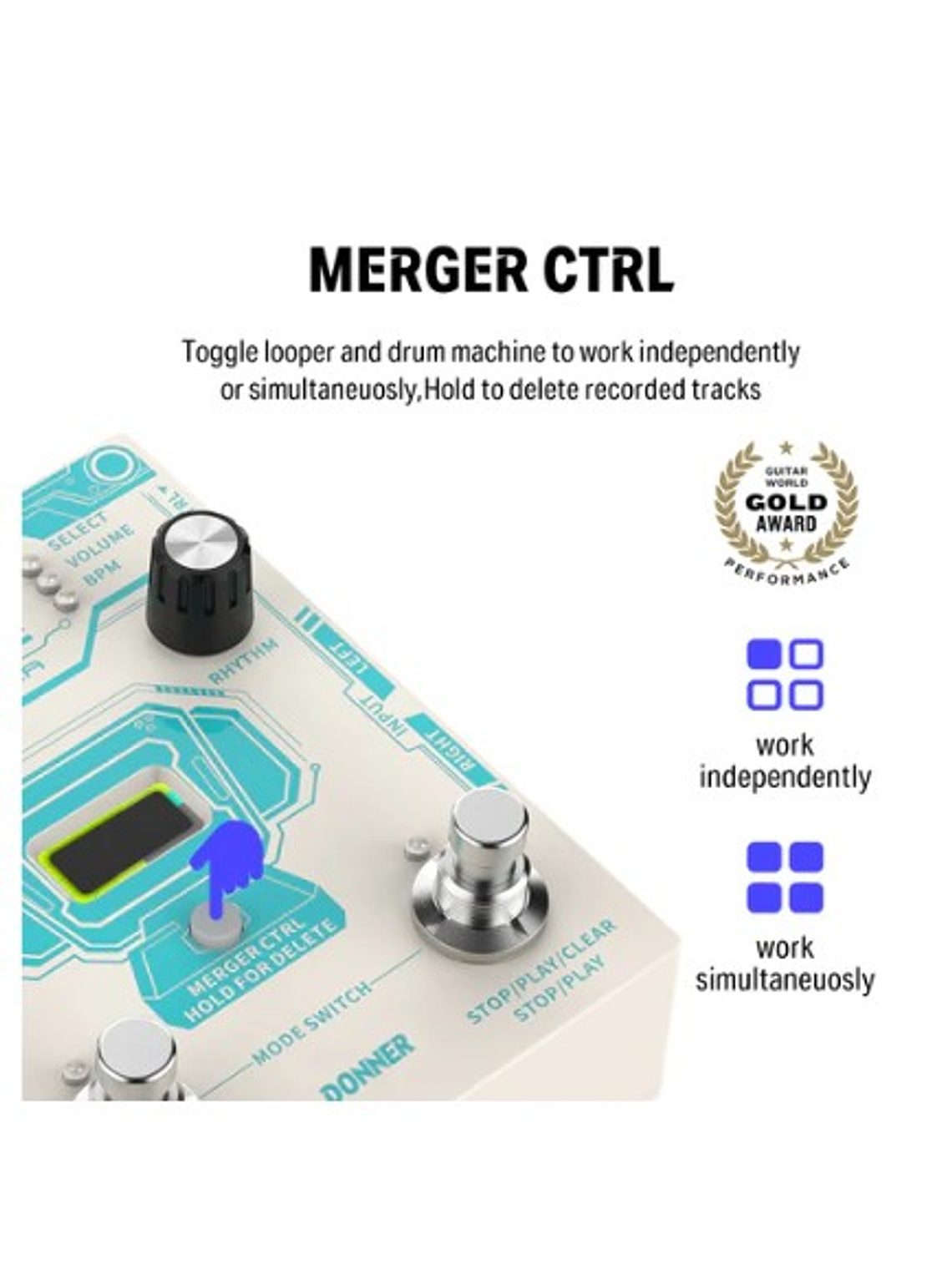 Circle Looper Pedal Looper y Caja de Ritmos DONNER 5
