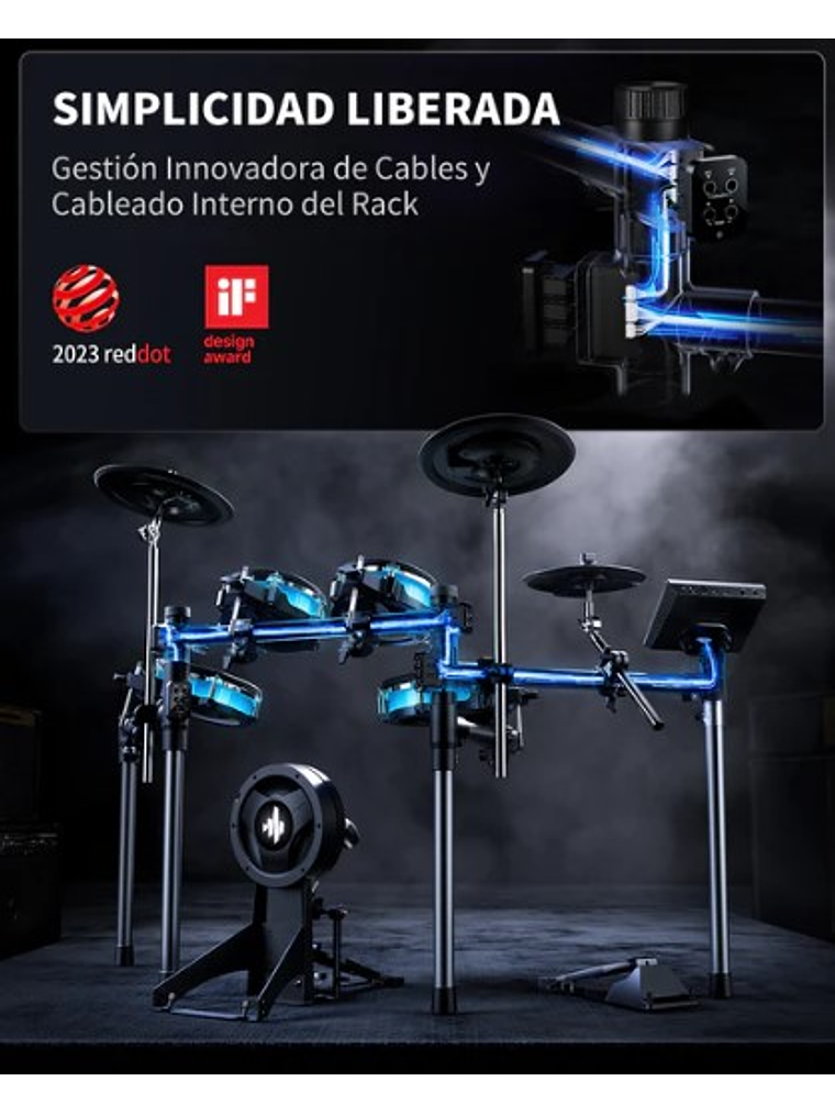 Backbeat  Batería Electrónica Donner 6