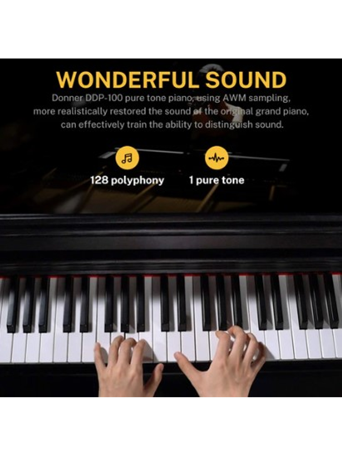 DDP100 Piano Digital Negro 88 Teclas Donner 3