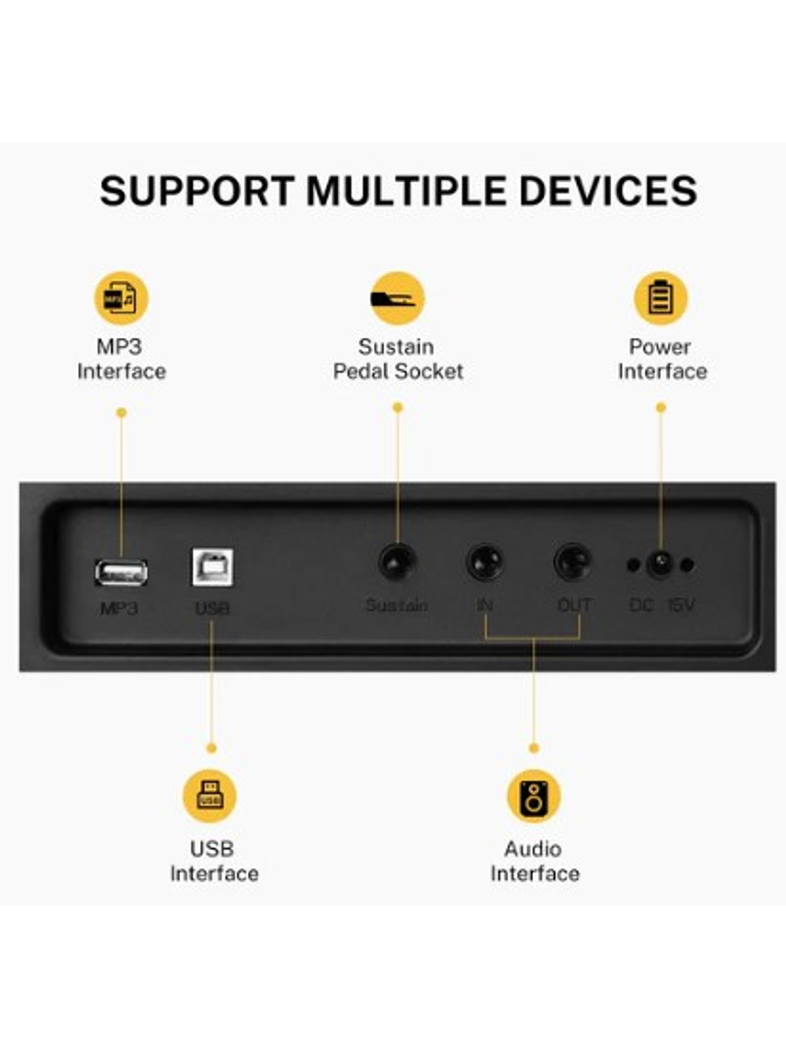 DDP100 Piano Digital Negro 88 Teclas Donner 4