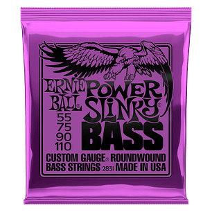 P02831 Set 4 Cuerdas Power Slinky Bajo Eléctrico 55-110 Ernie Ball