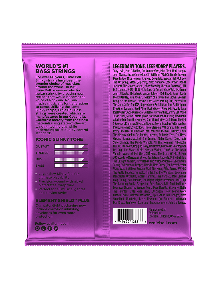 P02831 Set 4 Cuerdas Power Slinky Bajo Eléctrico 55-110 Ernie Ball 2