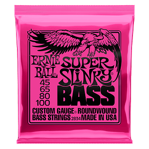 P02834 Set 4 Cuerdas Super Slinky Bajo Eléctrico 45-100 Ernie Ball