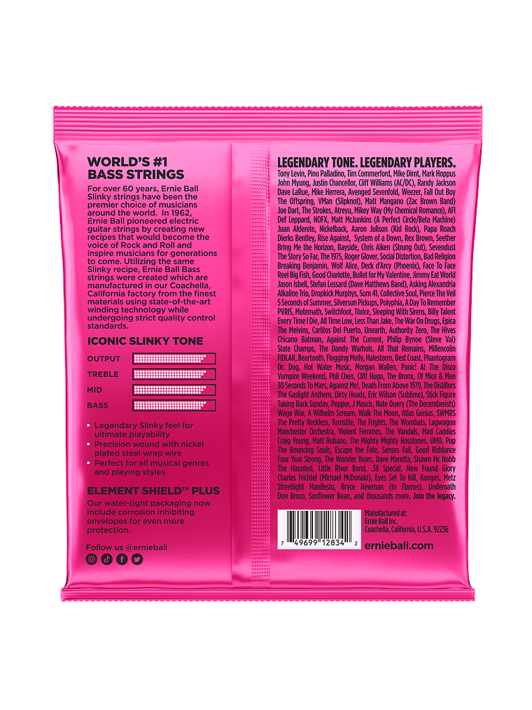 P02834 Set 4 Cuerdas Super Slinky Bajo Eléctrico 45-100 Ernie Ball 2