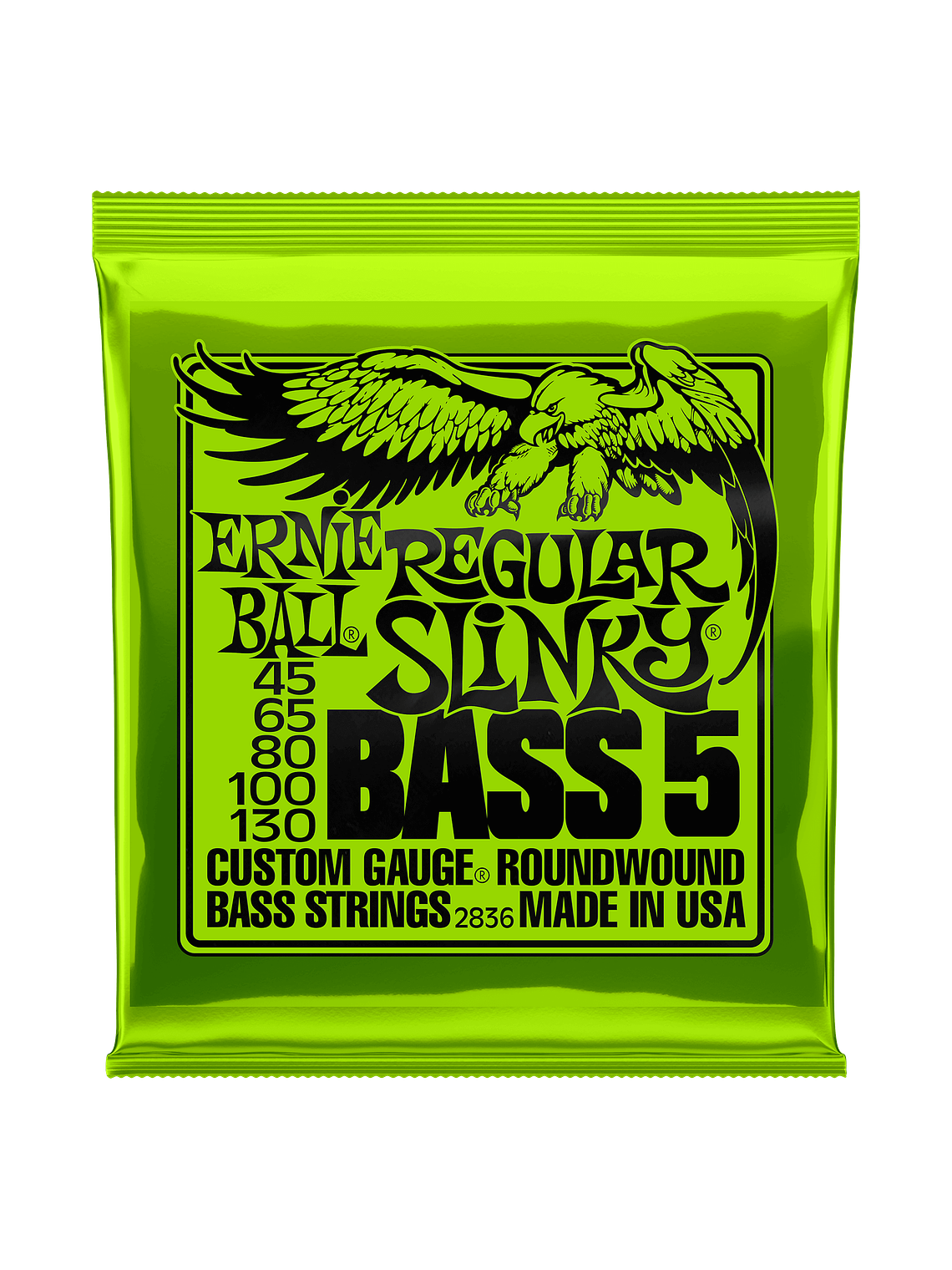 P02836 Set 5 Cuerdas Regular Slinky Bajo Eléctrico 45-130 Ernie Ball 1