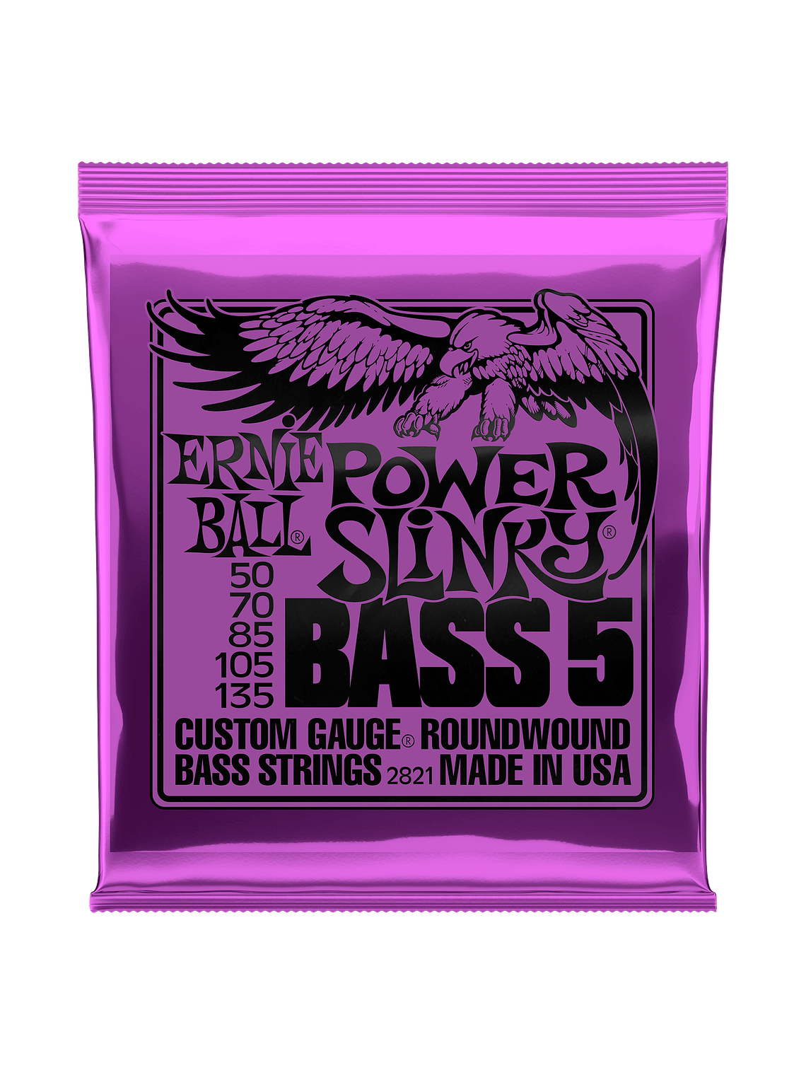 P02821 Set 5 Cuerdas Power Slinky Bajo Eléctrico 50-135 Ernie Ball 1