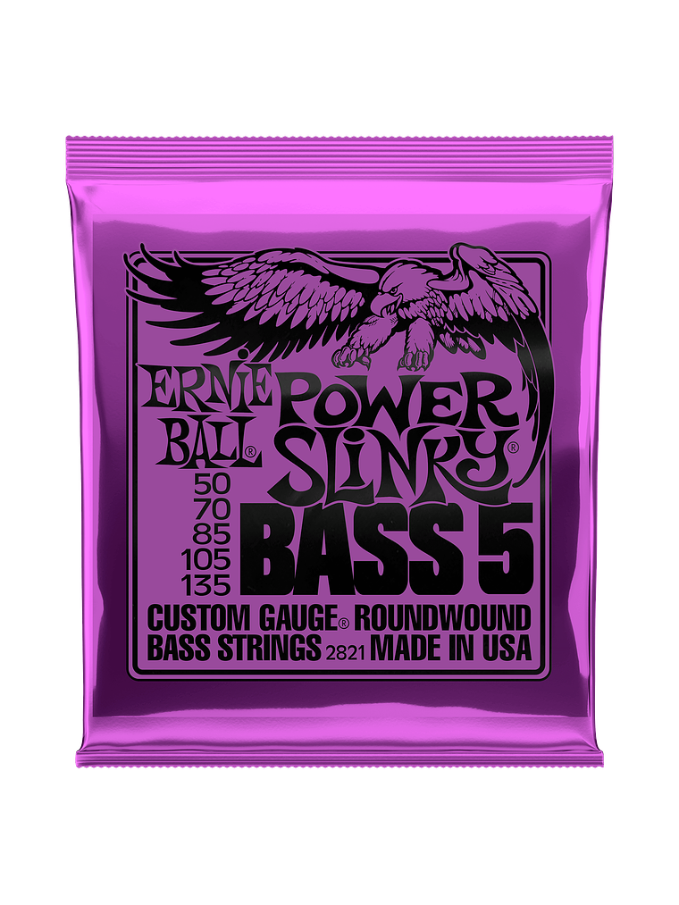 P02821 Set 5 Cuerdas Power Slinky Bajo Eléctrico 50-135 Ernie Ball 1